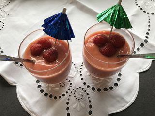 Jordbær- og banansmootie